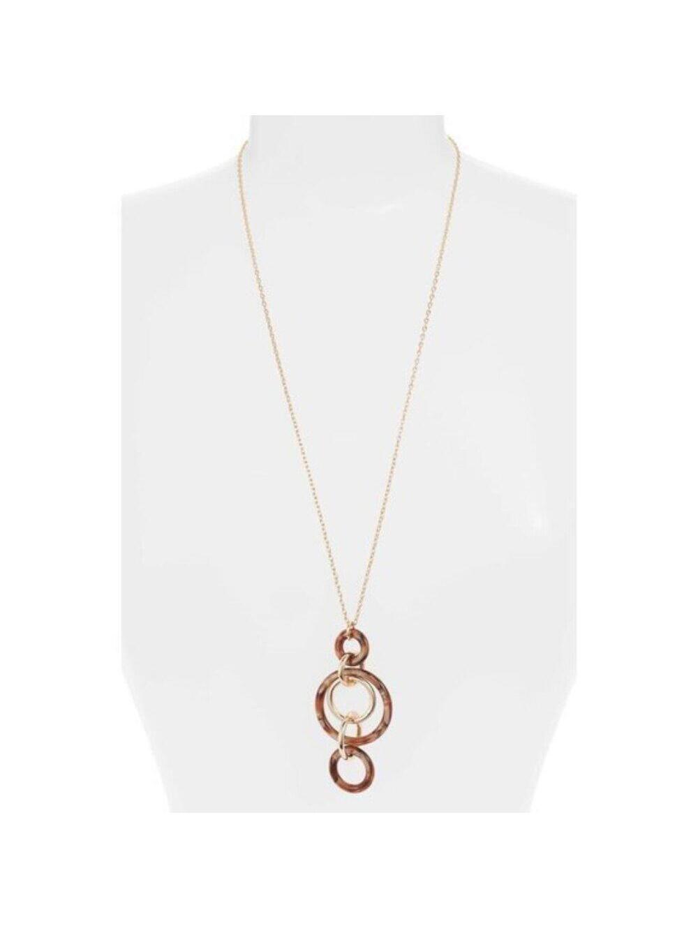 Lele Sadoughi Triple Hoop Pendant Necklace - Picture 3 of 3